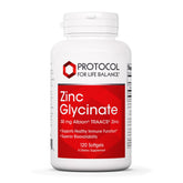 Protocol for Life Balance Zinc Glycinate bottle front view for daily use
