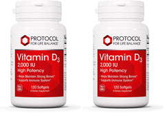 Protocol For Life Balance Vitamin D3 2000 IU bottle for daily use
