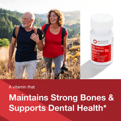 Close view of PROTOCOL FOR LIFE BALANCE Vitamin D3 capsules.