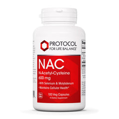 PROTOCOL FOR LIFE BALANCE NAC capsules with selenium emphasize glutathione support