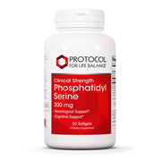 Protocol Phosphatidylserine 300mg bottle on shelf highlights dosage for brain support
