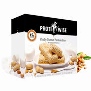 ProtiWise Fluffy Nutter bar packaging shown as a convenient grab-and-go snack.