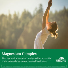 PROVITA Magnesium Complex label close-up showing citrate, glycinate, malate, oxide forms.