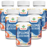 Prunucis 2400mg liposomal glutathione bottle showing high-dose antioxidant support