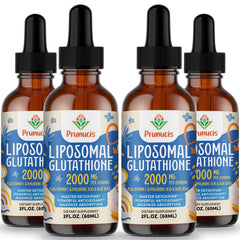 Prunucis liposomal glutathione bottle front shows premium antioxidant formulation for daily wellness