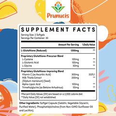 Prunucis liposomal glutathione softgels close-up showing convenient daily use.