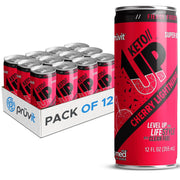 PRÜVIT Cherry Lightning Keto UP bottle front with bold branding for keto energy