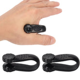Pssopp massage rings front view in black offering portable stress relief on the go.
