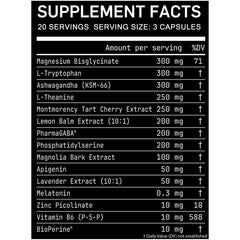 Pucges Hilucid capsules close-up highlighting magnesium glycinate support for deeper rest