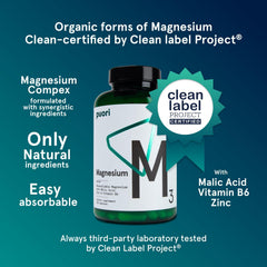 Puori M3 capsules closeup highlight vegan magnesium blend for muscle function