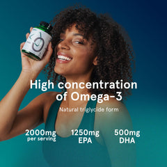 Puori Omega-3 bottle close-up highlighting freshness