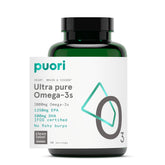 Puori Omega-3 softgels bottle close-up for daily use