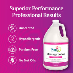 Unscented lotion texture ideal for sensitive skin during therapy