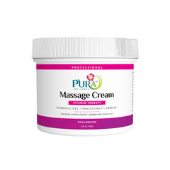 PURA 1st Wellness 4oz massage cream packaging, ideal for clinics