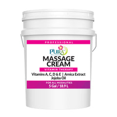 PURA 1st Wellness therapy cream bottle 128oz for professional massage applications.