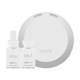 Pura 4 diffuser with Dew refill shown in square box, ready to personalize ambiences