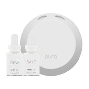 Pura 4 diffuser with Dew refill shown in square box, ready to personalize ambiences