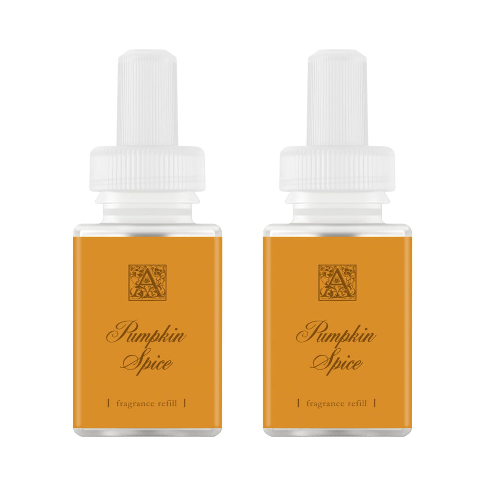 Pura Aromatique pumpkin spice refill: 2-pack front view for long-lasting home fragrance.