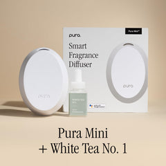 Pura Mini app control panel showing customizable fragrance schedules.