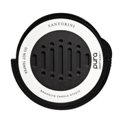 Pura Santorini car refill bottle shown for easy, lasting fragrance on the go.