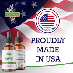 Pura Herba Organic Usnea ingredients label—transparent organic quality.