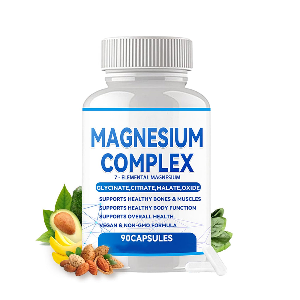 Puravita Magnesium Complex bottle front for daily wellness support and easy dosing.