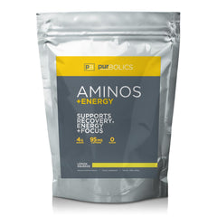 Purbolics Aminos + Energy lemon squeeze bottle for focused recovery