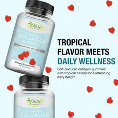Pure By Nature collagen gummies tropical flavors invite daily use with a pleasant taste.