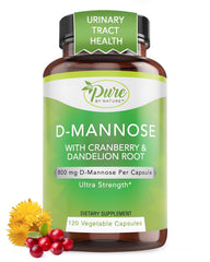 Pure By Nature D-Mannose bottle shown for daily urinary comfort support.