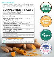 Pure Co organic turmeric powder and capsules showcased for daily vitality