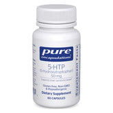Pure Encapsulations 5-HTP bottle with 60 capsules for serotonin support.