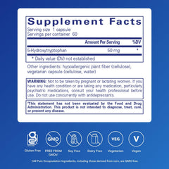 Pure Encapsulations 5-HTP capsules for mood and sleep support.
