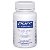 Pure Encapsulations 7-Keto DHEA 50 mg bottle for metabolism support.