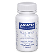 Pure Encapsulations 7-Keto DHEA bottle front view highlighting premium quality and metabolic support.