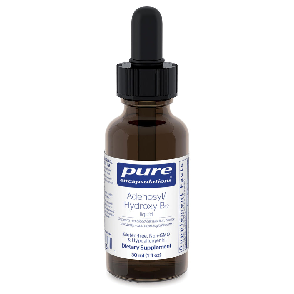 Pure Encapsulations Adenosyl/Hydroxy B12 Liquid bottle for potential energy support