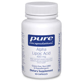 Pure Encapsulations Alpha Lipoic Acid 400 mg bottle for daily energy support