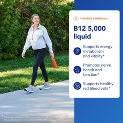 Pure Encapsulations B12 5000 label closeup highlights methylcobalamin purity.