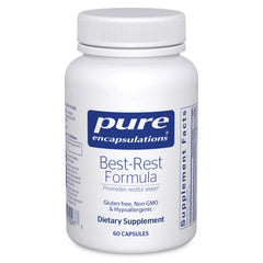 Pure Encapsulations Best Rest Formula bottle front for nighttime relaxation