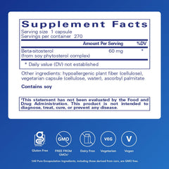 Beta-Sitosterol capsules close-up suggesting plant-based urinary flow support potential