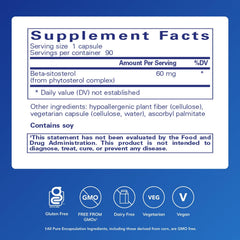 Beta-Sitosterol capsules closeup highlights vegan formula for everyday wellness