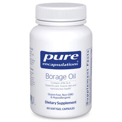 Pure Encapsulations Borage Oil bottle may support immune function and joint comfort