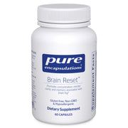 Pure Encapsulations Brain Reset bottle front promotes focus and mental clarity.