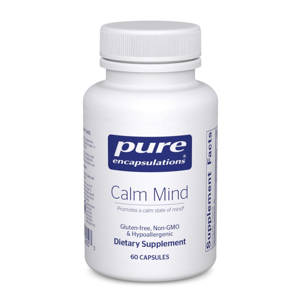 Pure Encapsulations Calm Mind bottle front view for daily balance.
