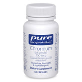 Pure Encapsulations Chromium Picolinate 200 mcg bottle shown for metabolism support