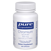 Pure Encapsulations Chromium Picolinate 500mcg bottle front, metabolism support