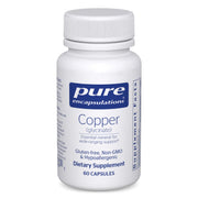 Pure Encapsulations Copper Glycinate bottle front for daily mineral support
