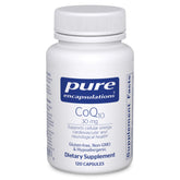 Pure Encapsulations CoQ10 30 mg bottle supports cellular energy and overall wellness.