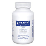 Pure Encapsulations DHA Ultimate bottle front with eco-friendly packaging and label.