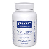 Pure Encapsulations DIM Detox bottle front view highlighting design for detox support