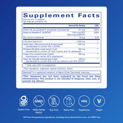 Pure Encapsulations DopaPlus capsules closeup demonstrates easy daily supplementation